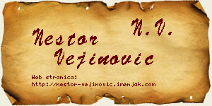 Nestor Vejinović vizit kartica